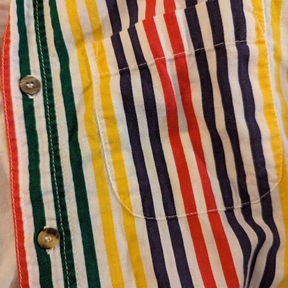 Vintage kids‎ Ash Creek rainbow striped button up shirt - Picture 3 of 6